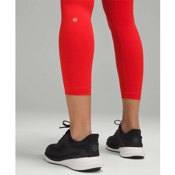EUC Lululemon Wunder Train High-Rise Crop 23” Leggings Hot Heat Red Size 2 Train - Picture 10 of 15